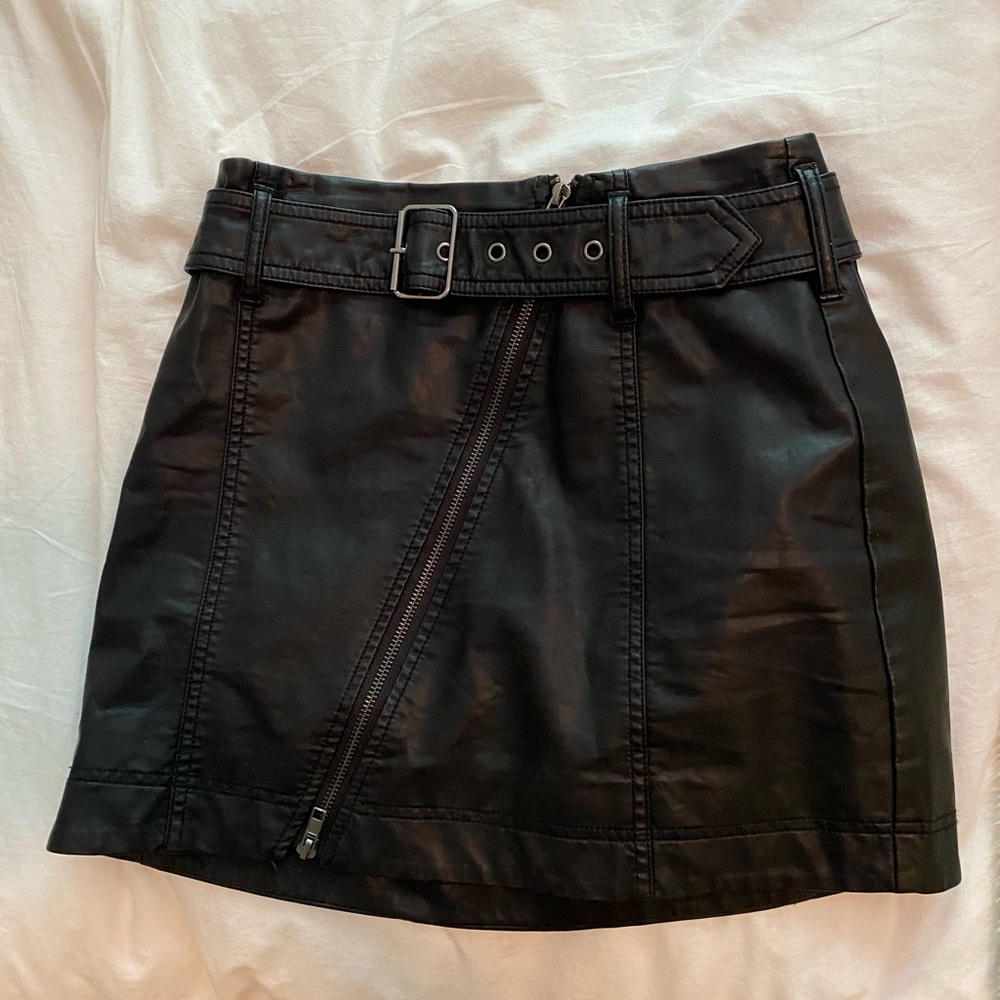 Free People Leather Skirt